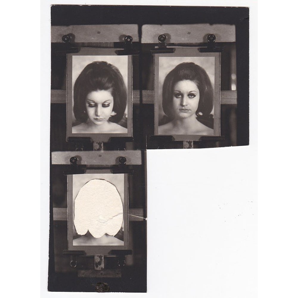 Pierre Molinier "2 portraits of Hanel + one missing, material for photomontages"